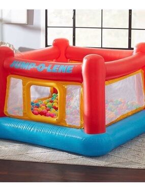 Red and Blue Inflatable Ball Pit Playhouse